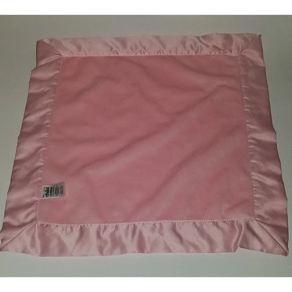 Carter's Child of Mine Little Blanket of Mine Square Lovey 16x16 Solid Pink Baby